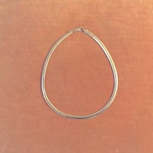 Italian Sterling silver Omega necklace